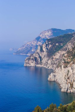 Amalfi Coast. Positano yakın gözlem güverteden görüntülemek. 