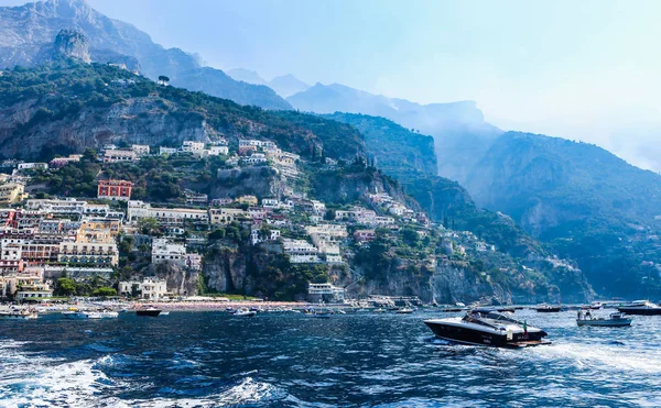 Positano Város Amalfi Part Tirrén Tenger Olaszország — Stock Fotó