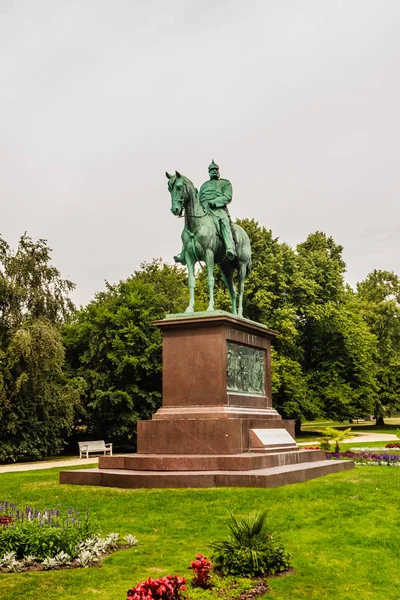 Pomnik cesarza Wilhelma-Denkmala, Kiel, Szlezwik-Holsztyn, Germa — Zdjęcie stockowe