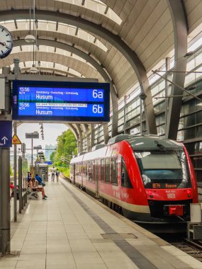 Kuzey Almanya, Kiel 'deki tren istasyonu.