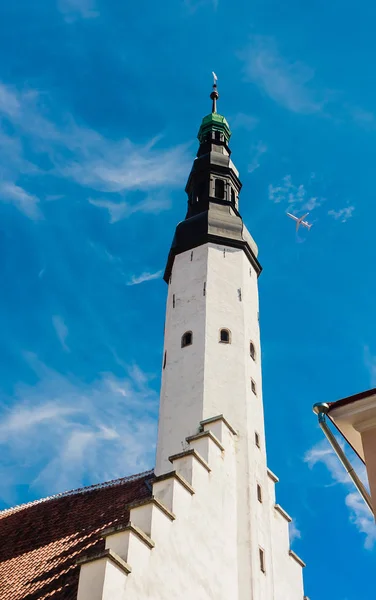 Holy Spirit Church (or Holy Ghost Church) and aircraft. Tallinn.