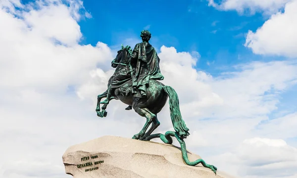 Pomnik Piotra Wielkiego, Brązowy Jeździec, Petersburg, Russi — Zdjęcie stockowe