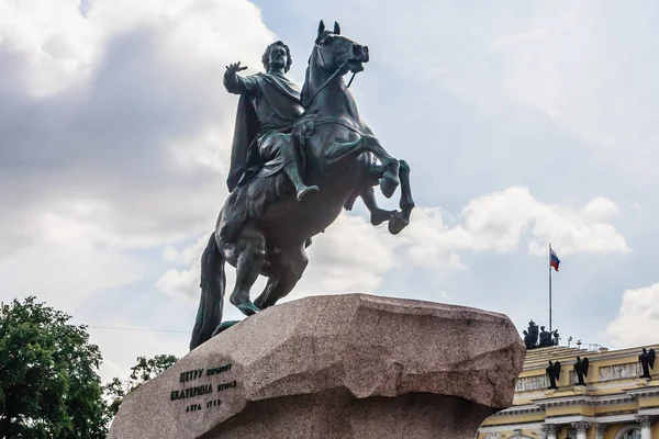 Statue of Peter the Great, Bronze Horseman, St Petersburg, Russi — Stock Photo, Image