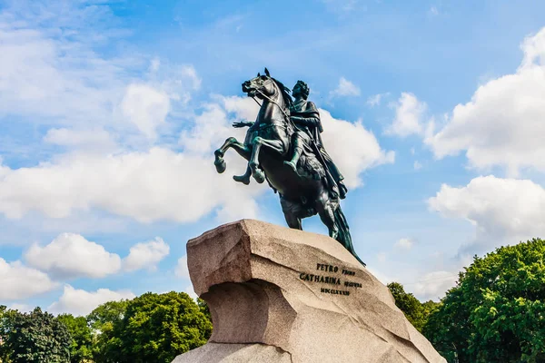 Pomnik Piotra Wielkiego, Brązowy Jeździec, Petersburg, Russi — Zdjęcie stockowe