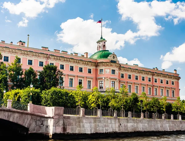 The second engineering bridge over the former channel of the Res — Stock Photo, Image