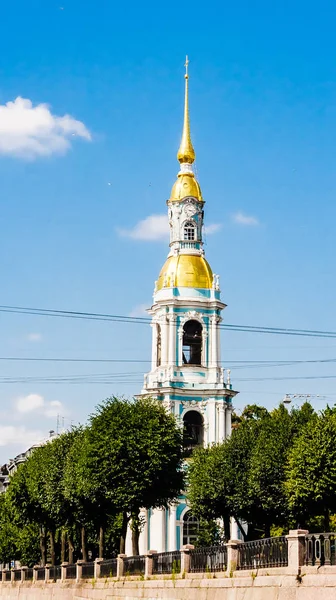 Aziz Nicholas Donanma Katedrali. Bell Kulesi. St. Petersburg — Stok fotoğraf