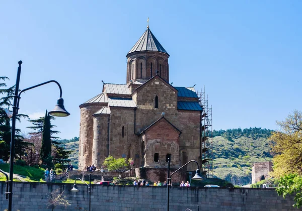 Metekhi temploma, Tbiliszi. Grúzia — Stock Fotó