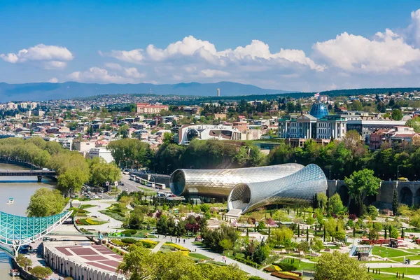 Panorama view of Tbilisi, capital of Georgia country. View from — Stock Photo, Image