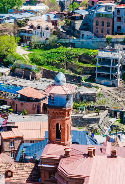 Άποψη Του Τζαμιού Jumah Στην Περιοχή Abanotubani Στην Τιφλίδα Γεωργία — Φωτογραφία Αρχείου