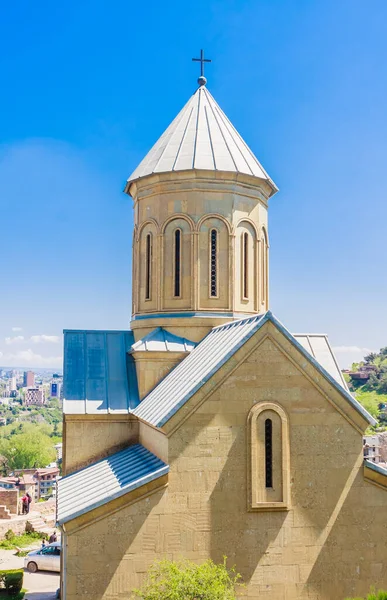 Igreja São Nicolau Fortaleza Narikala Tbilisi Capital Geórgia Europa Oriental — Fotografia de Stock