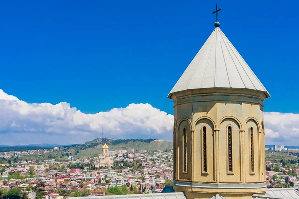 Iglesia San Nicolás Situada Interior Famosa Fortaleza Narikala Tiflis Georgia — Foto de Stock
