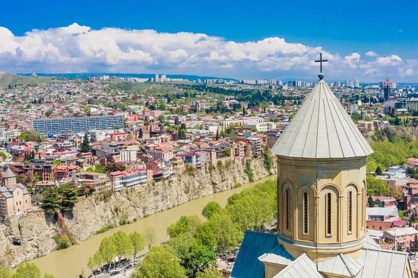 Iglesia San Nicolás Situada Interior Famosa Fortaleza Narikala Tbilisi Georgia —  Fotos de Stock