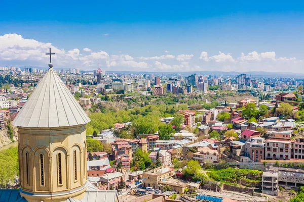 Iglesia San Nicolás Situada Interior Famosa Fortaleza Narikala Tbilisi Georgia — Foto de Stock