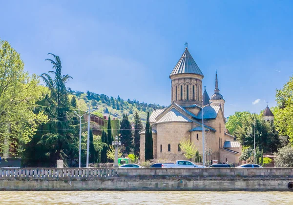 Sioni Katedrális Kura Folyó Tbilisziben Georgia — Stock Fotó