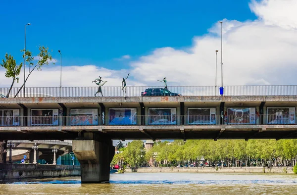 Baratashvili Bridge Named River Mtkvari Tbilisi Republic Georgia — Stock Photo, Image