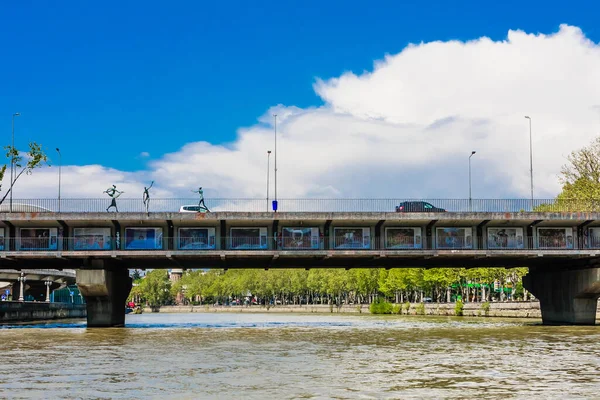 Baratashvili Bridge Named River Mtkvari Tbilisi Republic Georgia — Stock Photo, Image