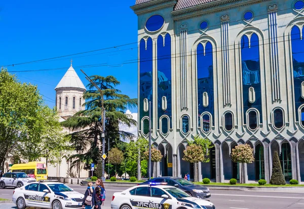 Iglesia Kashveti Museo Georgiano Bellas Artes Museo Arte Privado Situado — Foto de Stock