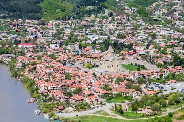 Widok Miasto Dziedzictwa Unesco Mccheta Klasztoru Samtavro Historyczne Miasto Gruzja — Zdjęcie stockowe