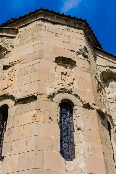 Стена Святицховели Украшена Резьбой Камню Мцхета Грузия — стоковое фото