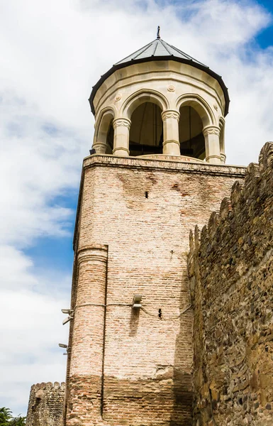 Torre Bell Entrada Del Patio Iglesia Svetitskhoveli Georgia — Foto de Stock