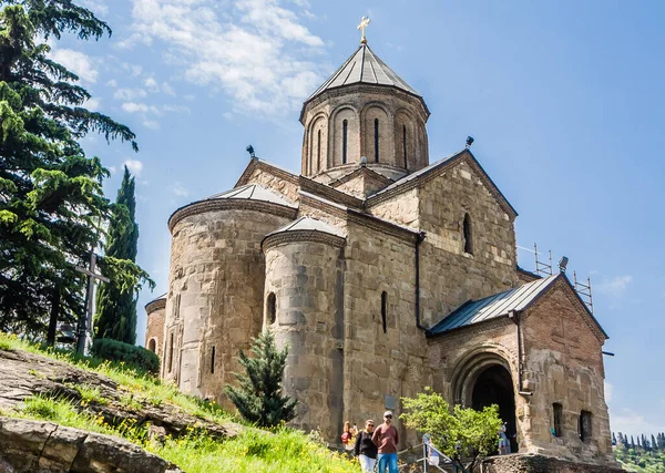 Templo Metekhi Tiflis Georgia — Foto de Stock