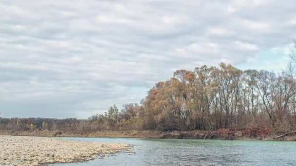아름 다운가 강입니다. 쿠반 강입니다. 러시아 — 비디오