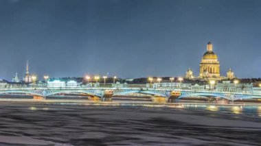 Duyuru Köprüsü, köprü, köprü nehir Neva, Saint Petersburg, Rusya Federasyonu '.