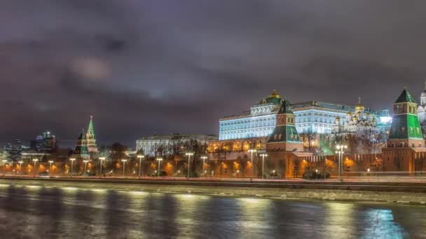 Vista do Kremlin de Moscou. Rússia — Vídeo de Stock