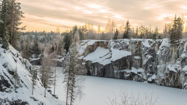 Ruskeala marble quarry, Karelia, Russia — Stock Video