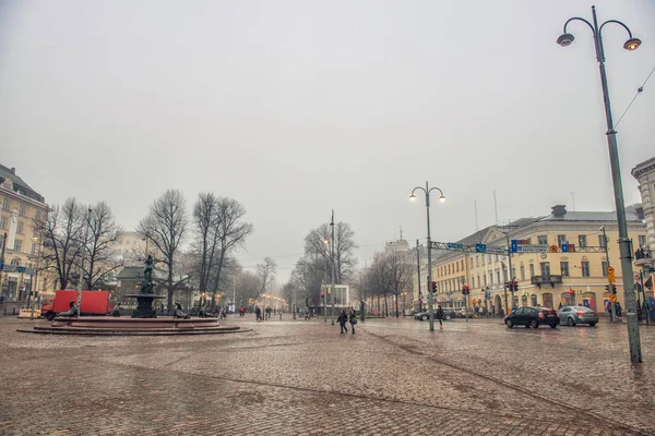 Helsinky, Finsko - 28. ledna 2017: Městské krajiny. — Stock fotografie