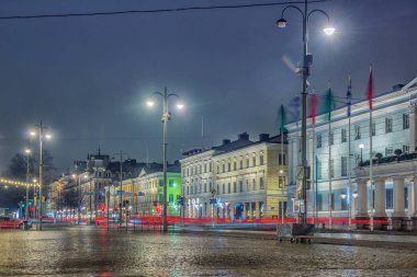 Şehir manzarası Helsinki, Finlandiya.