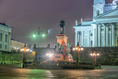Helsinki Katedrali ve anıt alexander II, Finlandiya