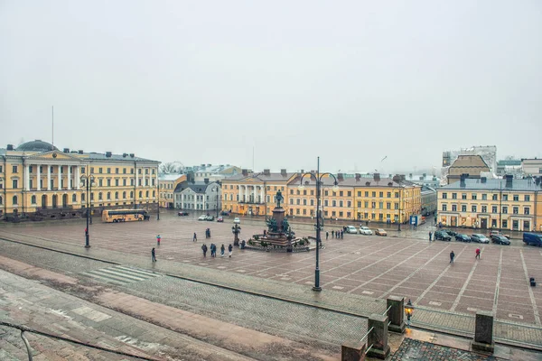 Helsinki, Finlandia - 28 stycznia 2017 r.: Plac Senacki — Zdjęcie stockowe