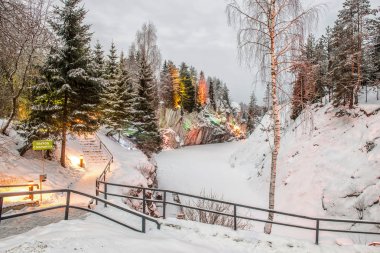 Ruskeala mermer ocağı, Karelia, Rusya