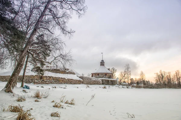 Régi Korela-erőd a város Priozersk, Oroszország. — Stock Fotó