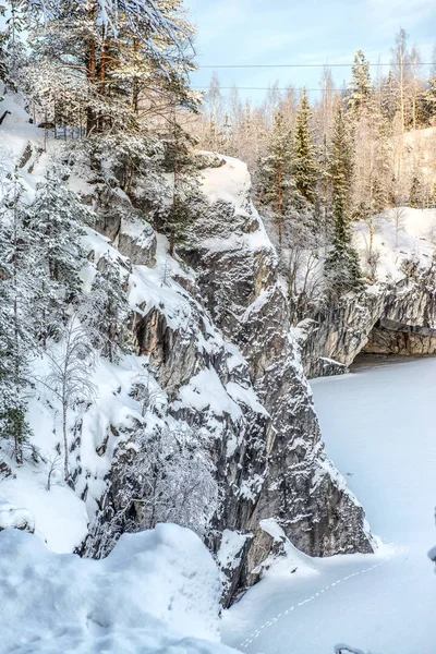 Ruskeala márványbánya, Karelia, Oroszország — Stock Fotó