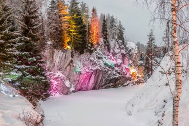 Ruskeala marble quarry, Karelia, Russia clipart