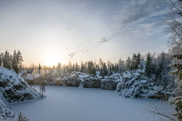 Ruskeala márványbánya, Karelia, Oroszország — Stock Fotó