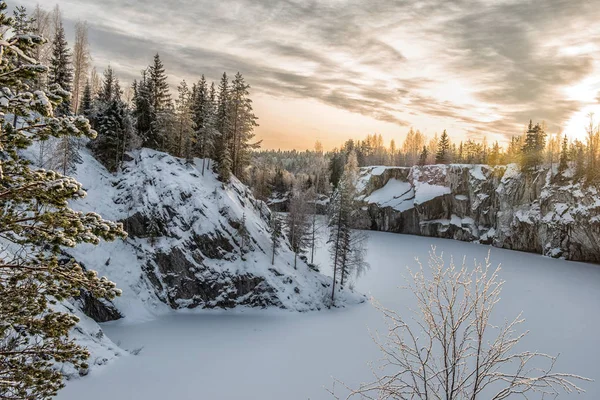 Ruskeala mermer ocağı, Karelia, Rusya — Stok fotoğraf