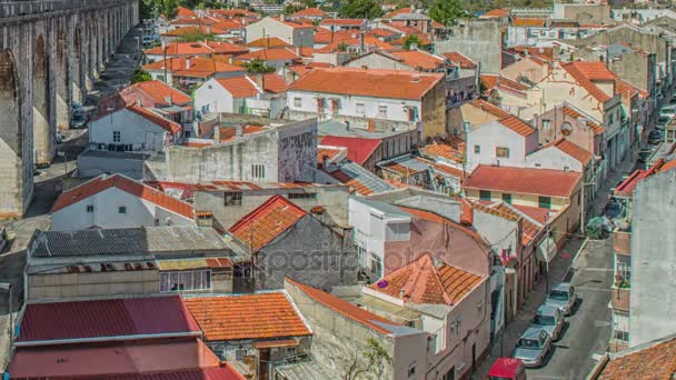 Lizbon şehrinin panoramik görünüm — Stok video