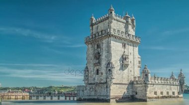 Lizbon, Portekiz. Tagus Nehri ağzında bulunan bir kuledir Belem Kulesi (Torre de Belem) olduğunu.