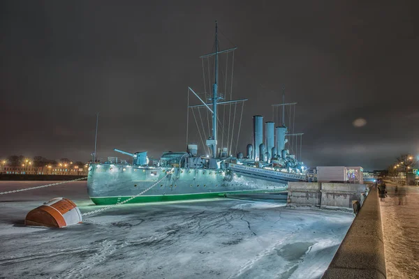 Pancerny krążownik Aurora, St.Petersburg, Rosja — Zdjęcie stockowe