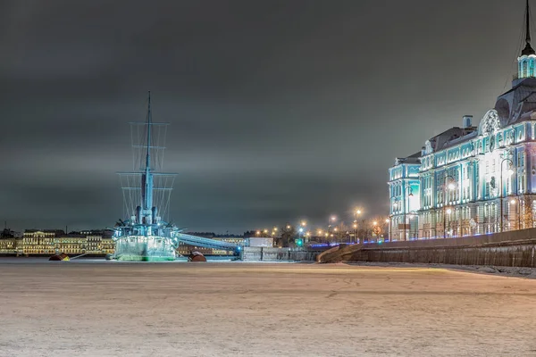 Zırhlı kruvazör Aurora, St.Petersburg, Rusya Federasyonu — Stok fotoğraf