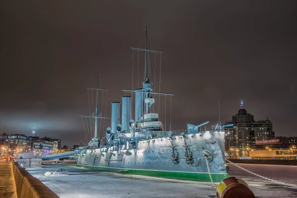 Croiseur blindé Aurora, Saint-Pétersbourg, Russie — Photo