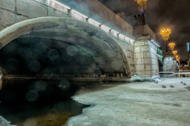 Saint Petersburg, Rusya 'da Neva Nehri' nin güzel manzarası