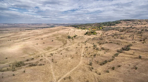 Stavropol bölge. Rusya. Beyaz tepeler, sonbahar yatay. — Stok fotoğraf