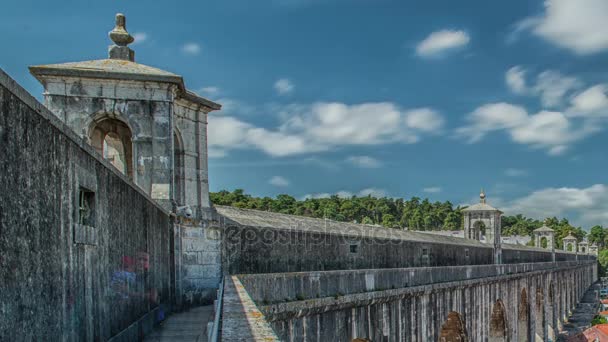 Lisbona Portogallo Marzo 2017 Acquedotto Aguas Livres Portoghese Aqueduto Das — Video Stock