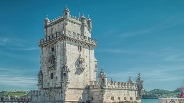 Lisboa Portugal Marzo 2017 Lisboa Portugal Torre Belem Una Torre — Vídeos de Stock