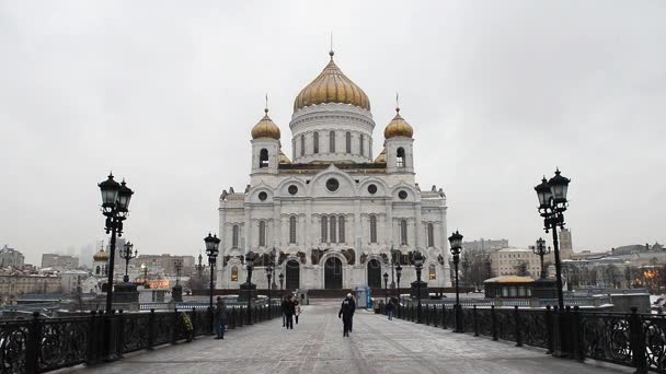 Moscú Rusia Enero 2017 Catedral Cristo Salvador Rusia Moscú — Vídeo de stock