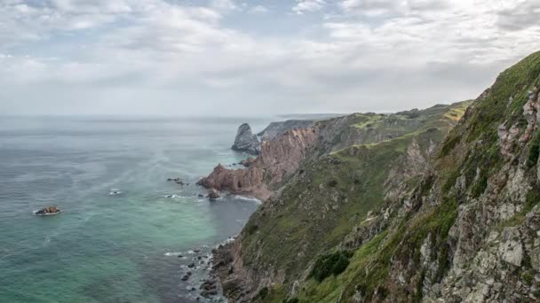 罗加角（Cabo da Roca）"罗加角"（Cape Roca）是欧洲大陆最西部的大陆。葡萄牙 — 图库视频影像